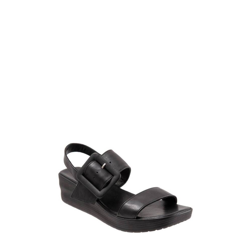 NEW BUENO women's marcia slingback wedge sandal in black